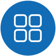 Icons on circles_Blue - covid dashboard