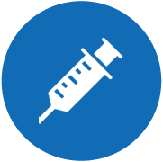 Icons on circles_Blue - vaccination tracking