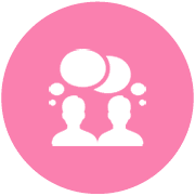 Icons on circles_Pink - Multichannel