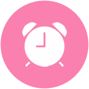 Icons on circles_Pink - workflow management