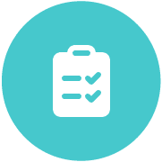 Icons on circles_Teal - wellness checklist